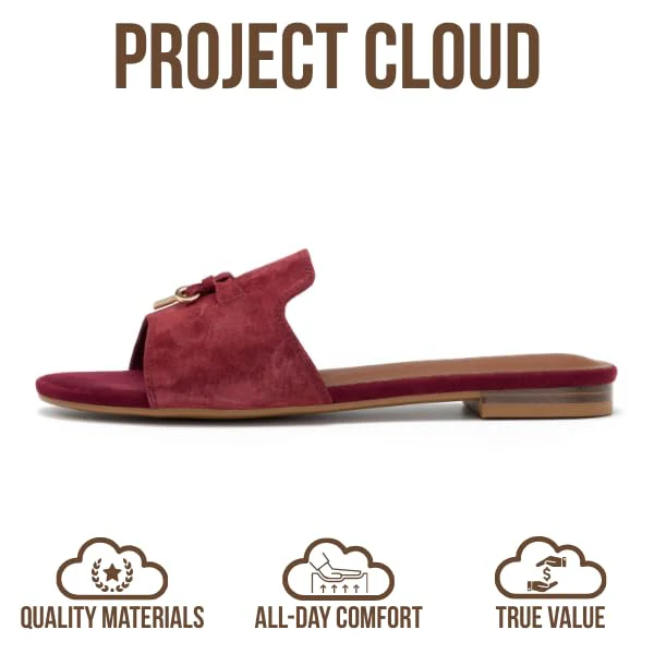 Project Cloud Women's | Genuine Leather Sandals Women Dressy | Memory Foam | Lightweight | Non-Slip - Cannes - Image 44