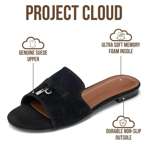 Project Cloud Women's | Genuine Leather Sandals Women Dressy | Memory Foam | Lightweight | Non-Slip - Cannes - Image 8