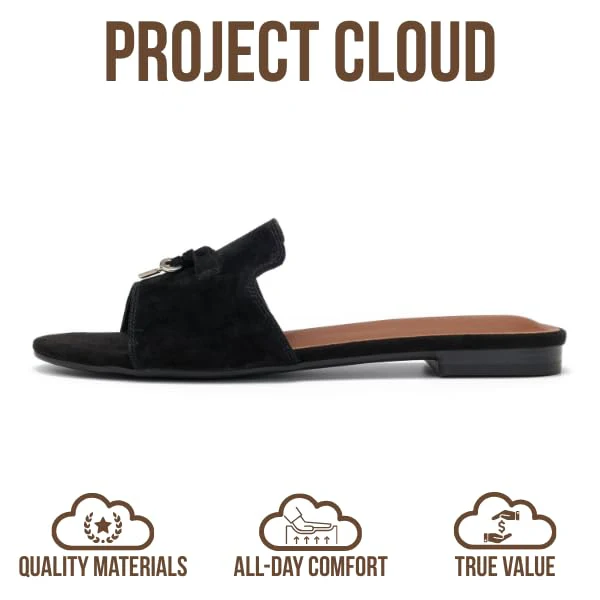 Project Cloud Women's | Genuine Leather Sandals Women Dressy | Memory Foam | Lightweight | Non-Slip - Cannes - Image 9