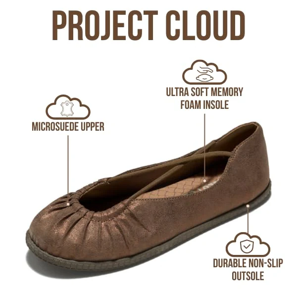 Project Cloud Women's | Ballet Flats for Women | Memory Foam | Lightweight | Non-Slip - Cheers - Image 13
