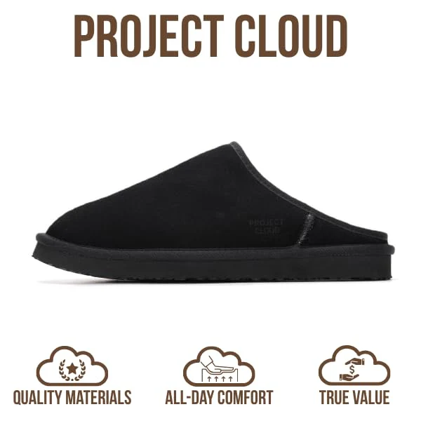 Project Cloud Men's | Genuine Leather House Slippers | Memory Foam | Lightweight | Non-Slip - Chill - Image 16
