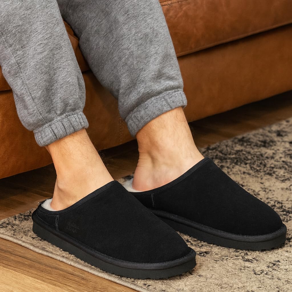 Project Cloud Men's | Genuine Leather House Slippers | Memory Foam | Lightweight | Non-Slip - Chill - Image 18