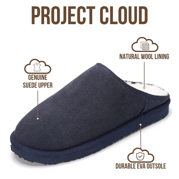 Project Cloud Men's | Genuine Leather House Slippers | Memory Foam | Lightweight | Non-Slip - Chill - Image 27
