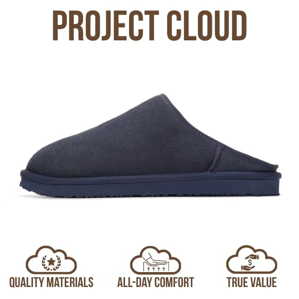 Project Cloud Men's | Genuine Leather House Slippers | Memory Foam | Lightweight | Non-Slip - Chill - Image 28