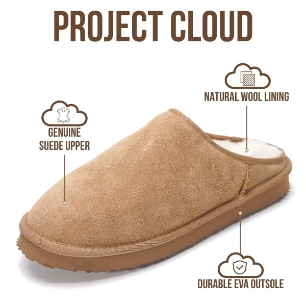 Project Cloud Men's | Genuine Leather House Slippers | Memory Foam | Lightweight | Non-Slip - Chill - Image 3