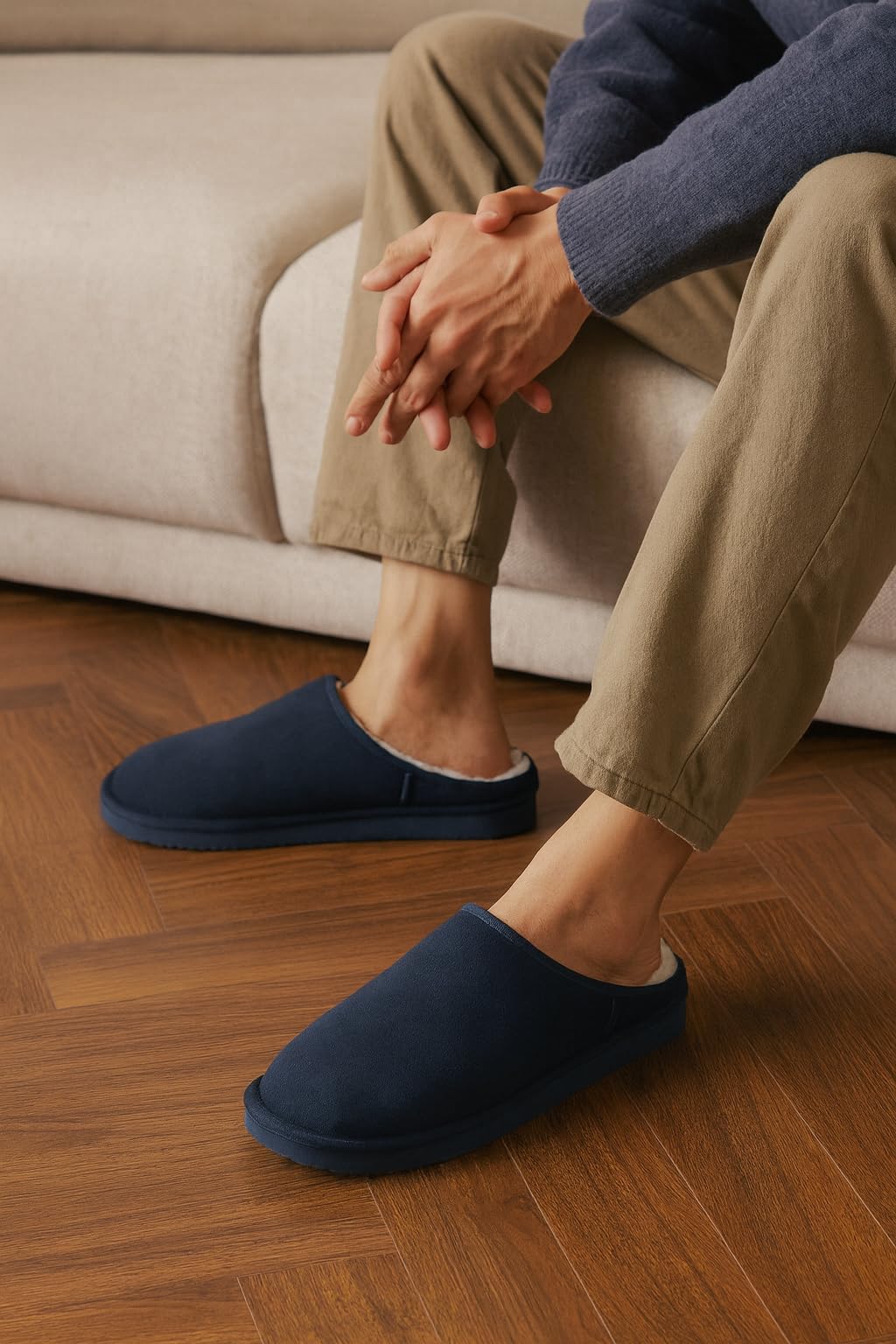 Project Cloud Men's | Genuine Leather House Slippers | Memory Foam | Lightweight | Non-Slip - Chill - Image 30
