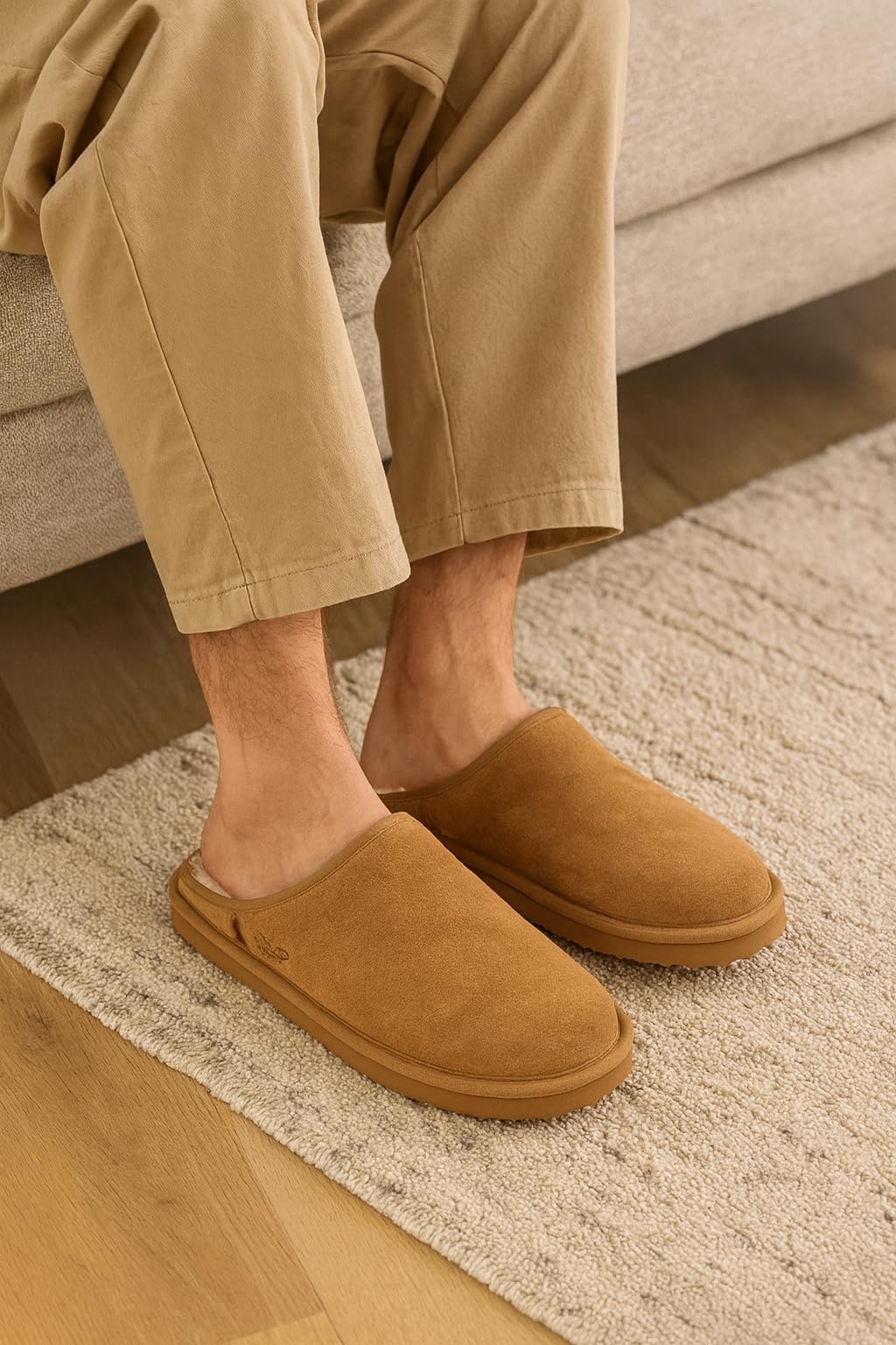 Project Cloud Men's | Genuine Leather House Slippers | Memory Foam | Lightweight | Non-Slip - Chill - Image 6