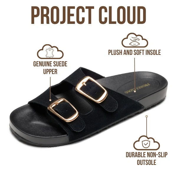 Project Cloud Women's | 100% Genuine Leather Sandals for Women | Plush & Soft Insole | Lightweight | Non-Slip - Dainty - Image 8