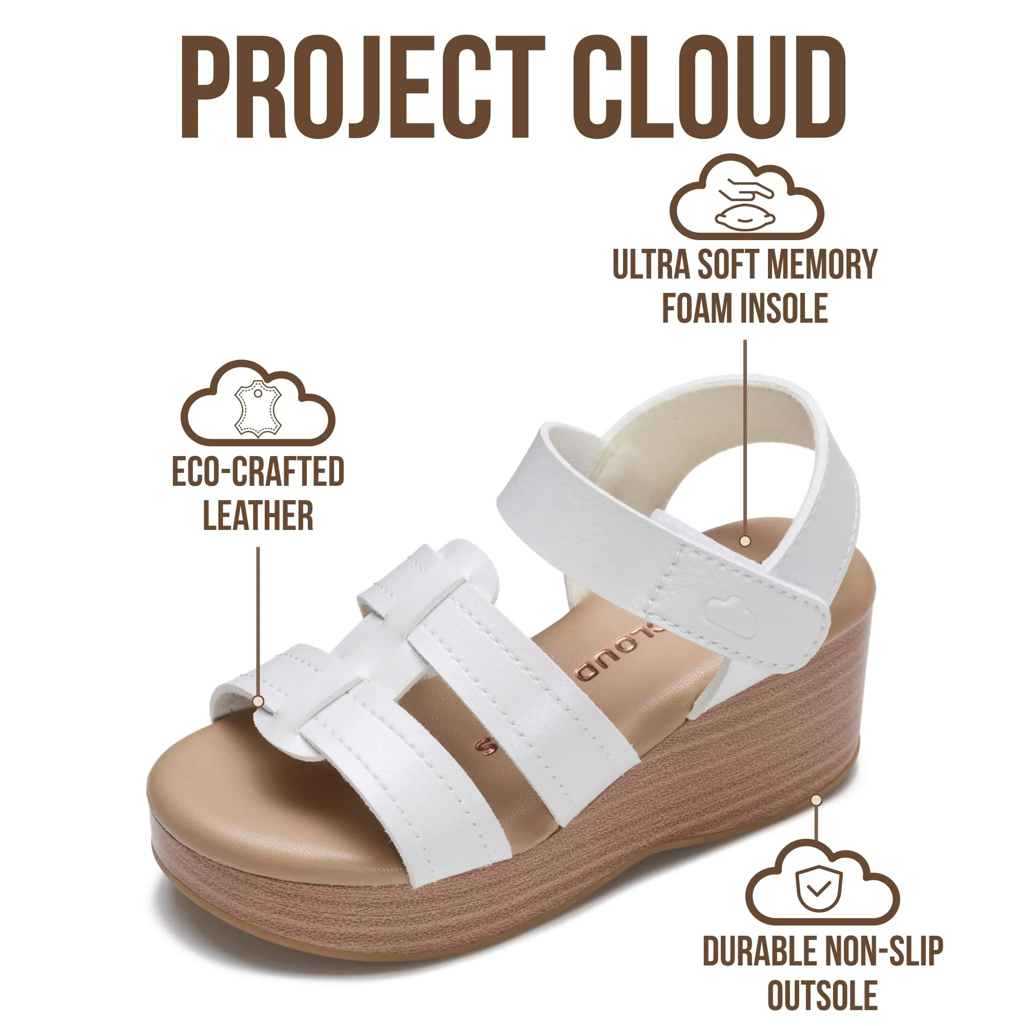 Project Cloud Kids | Dressy Beach Platform Heel | Memory Foam | Lightweight | Non-Slip - Easter Kids - Image 3