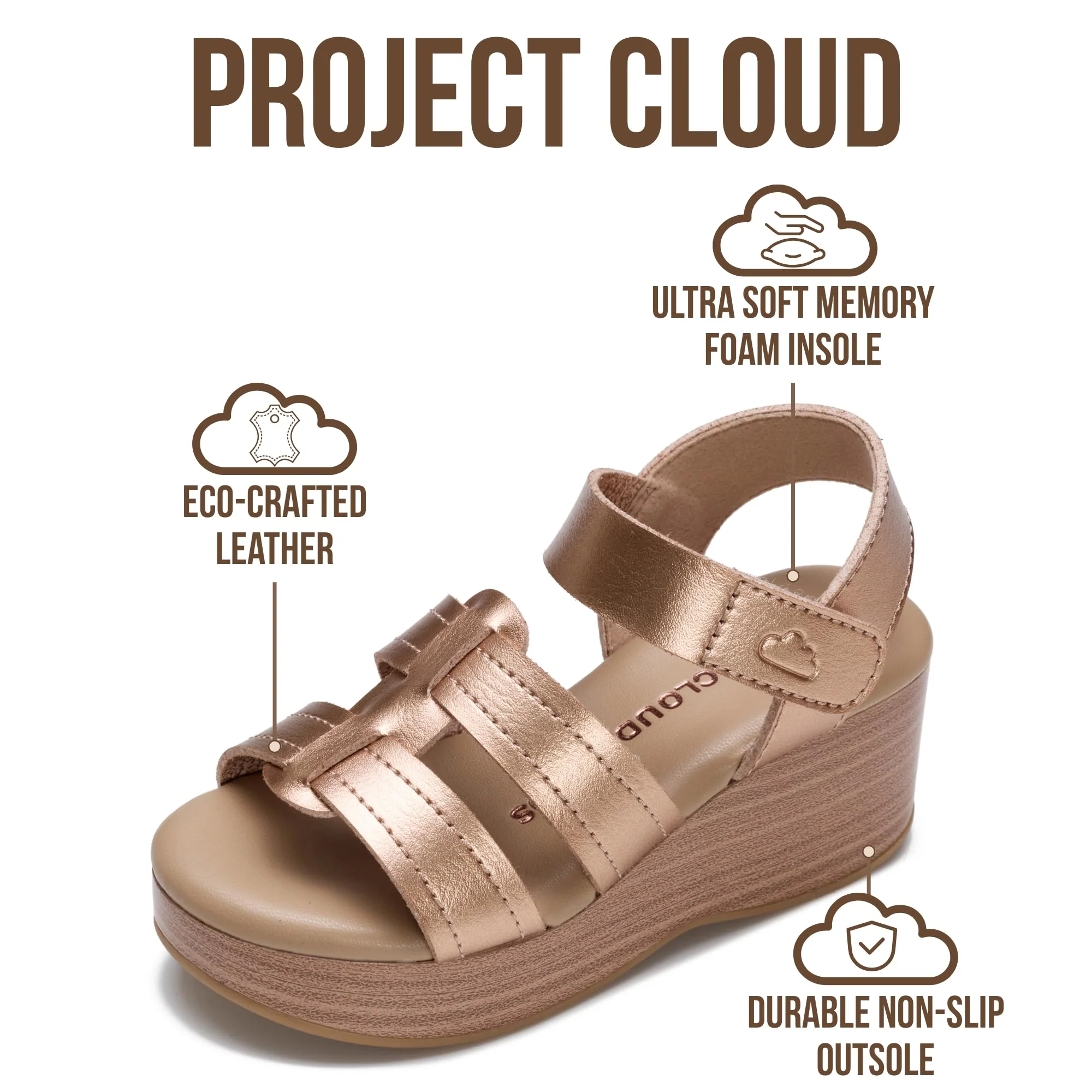Project Cloud Kids | Dressy Beach Platform Heel | Memory Foam | Lightweight | Non-Slip - Easter Kids - Image 8