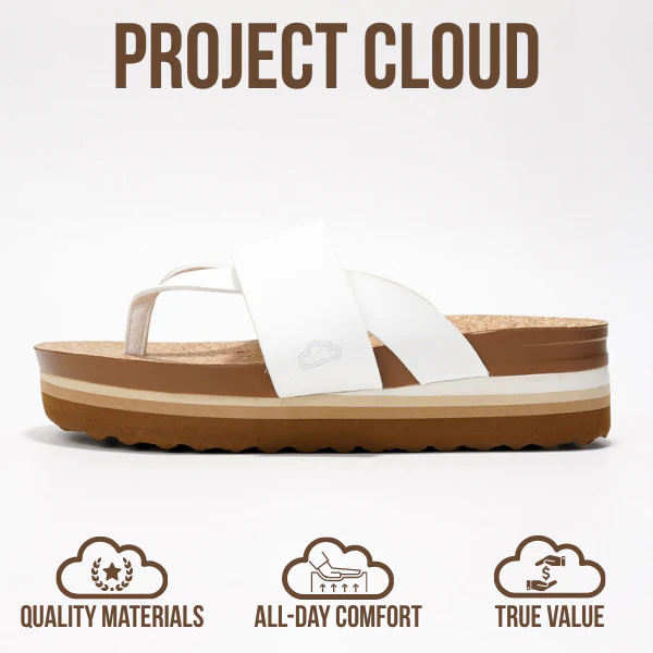 Project Cloud Women's | Eco-Leather Wedge Sandals | Memory Foam Insole | Lightweight | Non-Slip - Raft - Image 10