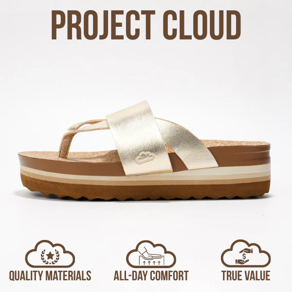 Project Cloud Women's | Eco-Leather Wedge Sandals | Memory Foam Insole | Lightweight | Non-Slip - Raft - Image 16