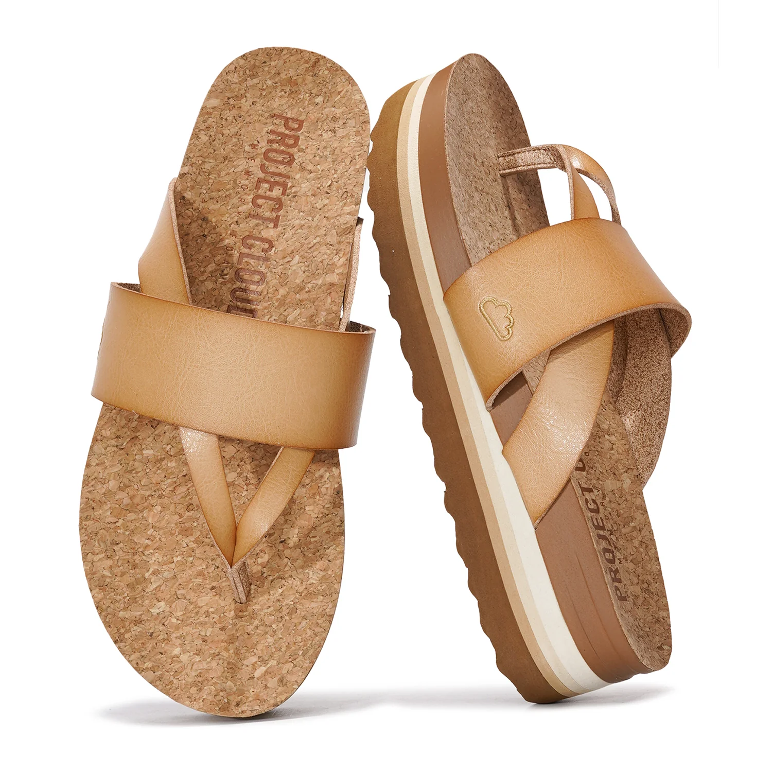 Project Cloud Women's | Eco-Leather Wedge Sandals | Memory Foam Insole | Lightweight | Non-Slip - Raft - Image 19