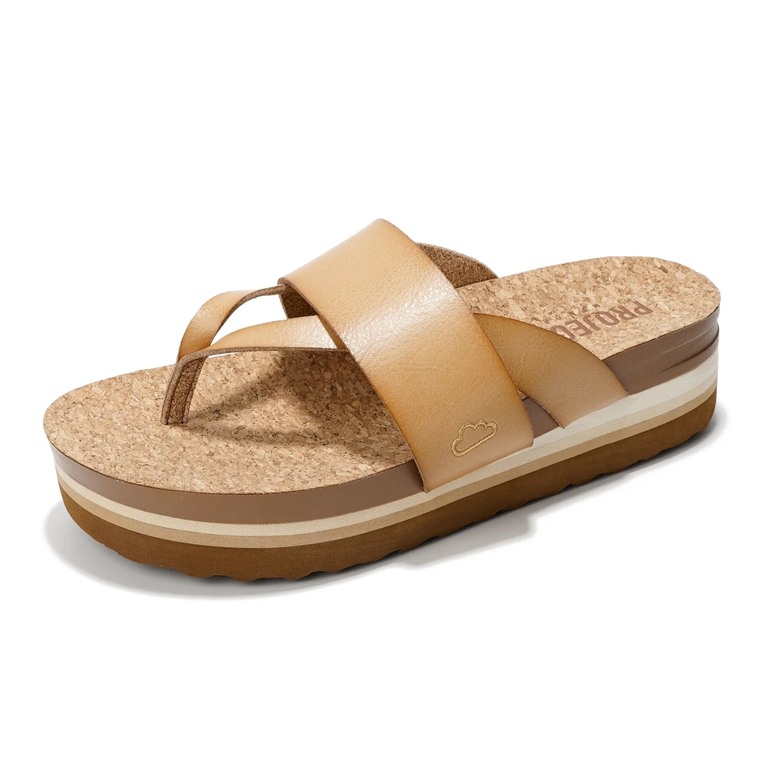 Project Cloud Women's | Eco-Leather Wedge Sandals | Memory Foam Insole | Lightweight | Non-Slip - Raft - Image 20