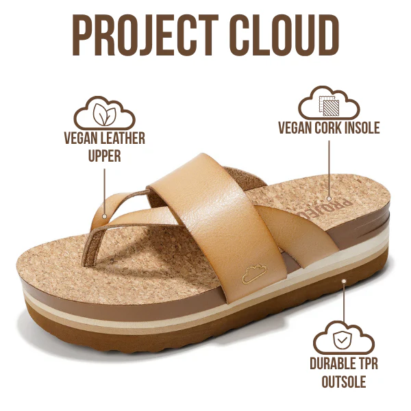 Project Cloud Women's | Eco-Leather Wedge Sandals | Memory Foam Insole | Lightweight | Non-Slip - Raft - Image 21