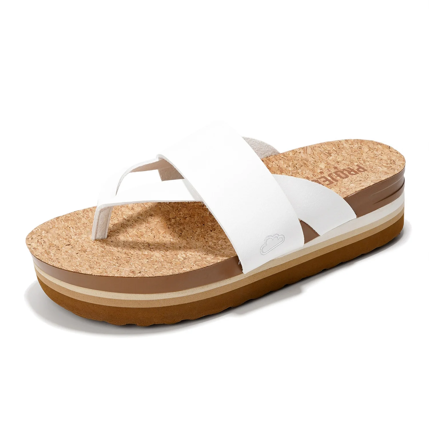 Project Cloud Women's | Eco-Leather Wedge Sandals | Memory Foam Insole | Lightweight | Non-Slip - Raft - Image 8