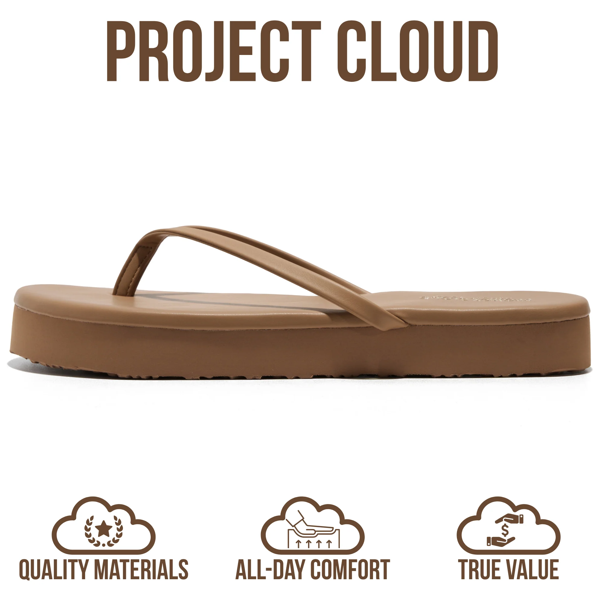 Project Cloud Women's | Summer Thong Sandals for Women 2026 | Memory Foam | Lightweight | Non-Slip - Elevation - Image 9