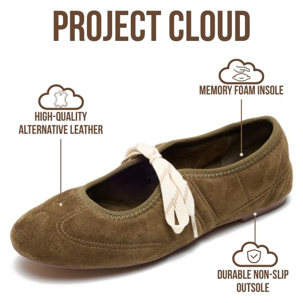 Project Cloud Women's | Mary Jane Shoes Women Ballet Flats | Memory Foam | Lightweight | Non-Slip - Emilee - Image 18