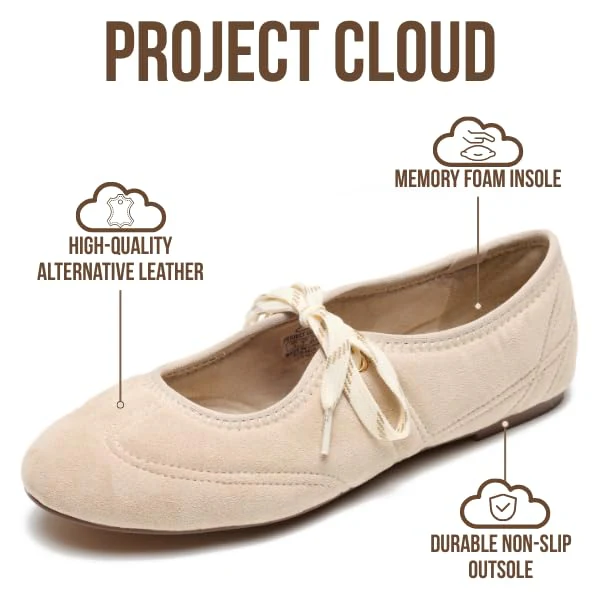 Project Cloud Women's | Mary Jane Shoes Women Ballet Flats | Memory Foam | Lightweight | Non-Slip - Emilee - Image 23