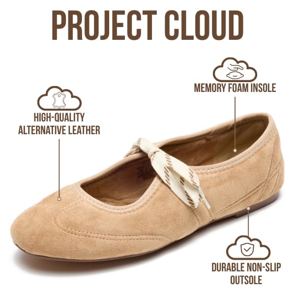 Project Cloud Women's | Mary Jane Shoes Women Ballet Flats | Memory Foam | Lightweight | Non-Slip - Emilee - Image 28