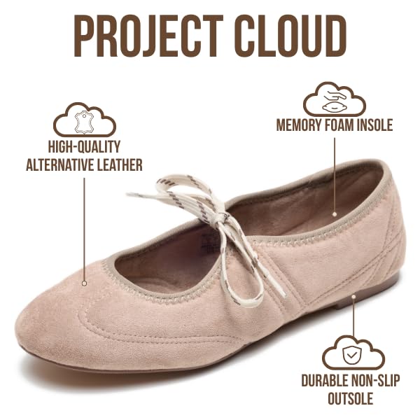 Project Cloud Women's | Mary Jane Shoes Women Ballet Flats | Memory Foam | Lightweight | Non-Slip - Emilee - Image 3