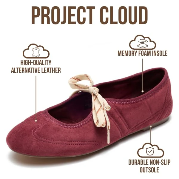 Project Cloud Women's | Mary Jane Shoes Women Ballet Flats | Memory Foam | Lightweight | Non-Slip - Emilee - Image 8