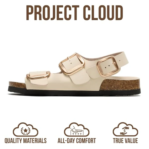 Project Cloud Women's | Genuine Leather Summer Sandals | Memory Foam Insole | Lightweight | Anti-Slip - Garda - Image 10
