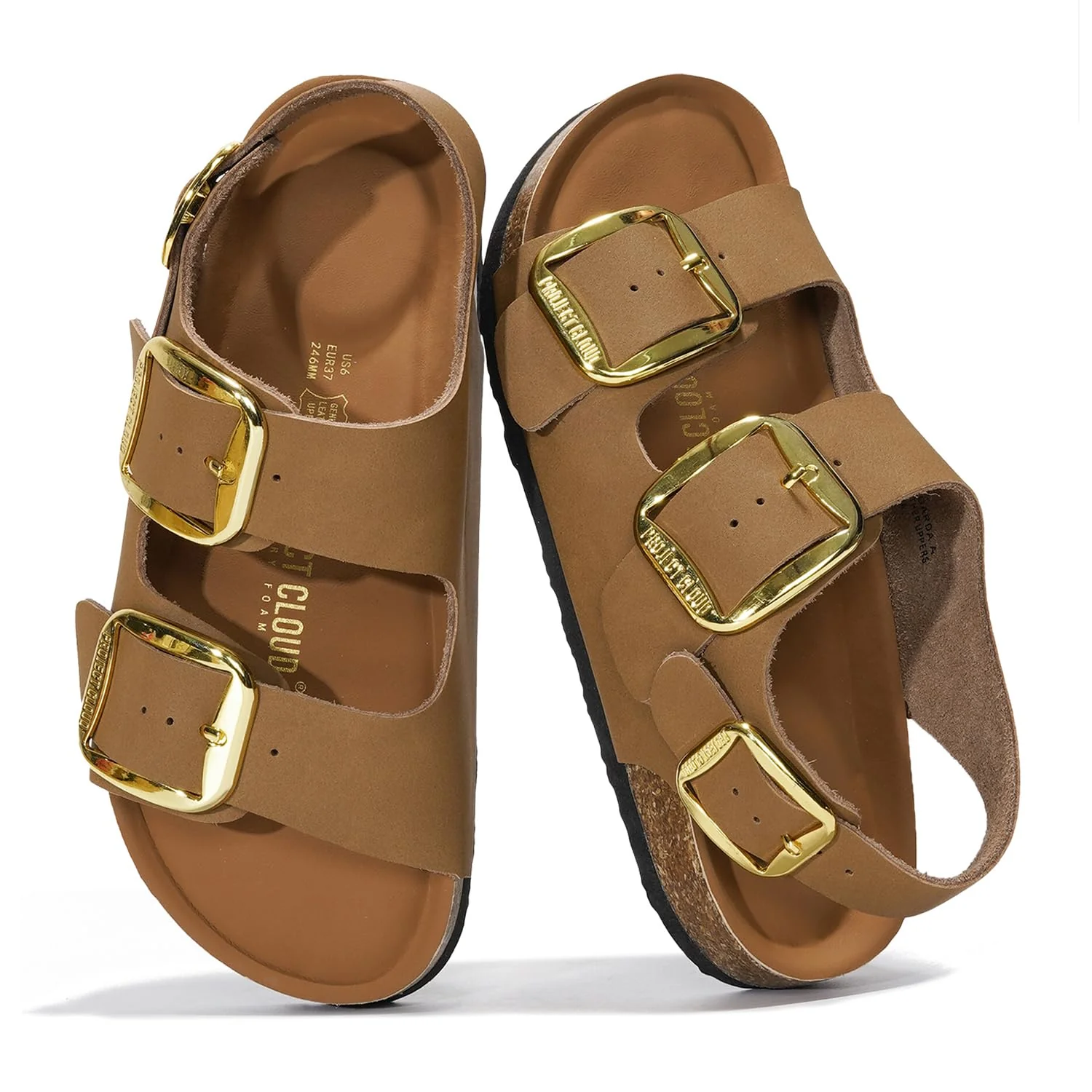 Project Cloud Women's | Genuine Leather Summer Sandals | Memory Foam Insole | Lightweight | Anti-Slip - Garda - Image 17