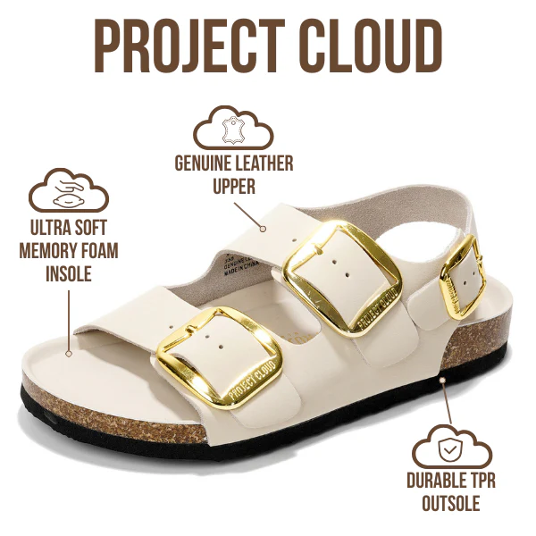 Project Cloud Women's | Genuine Leather Summer Sandals | Memory Foam Insole | Lightweight | Anti-Slip - Garda - Image 25