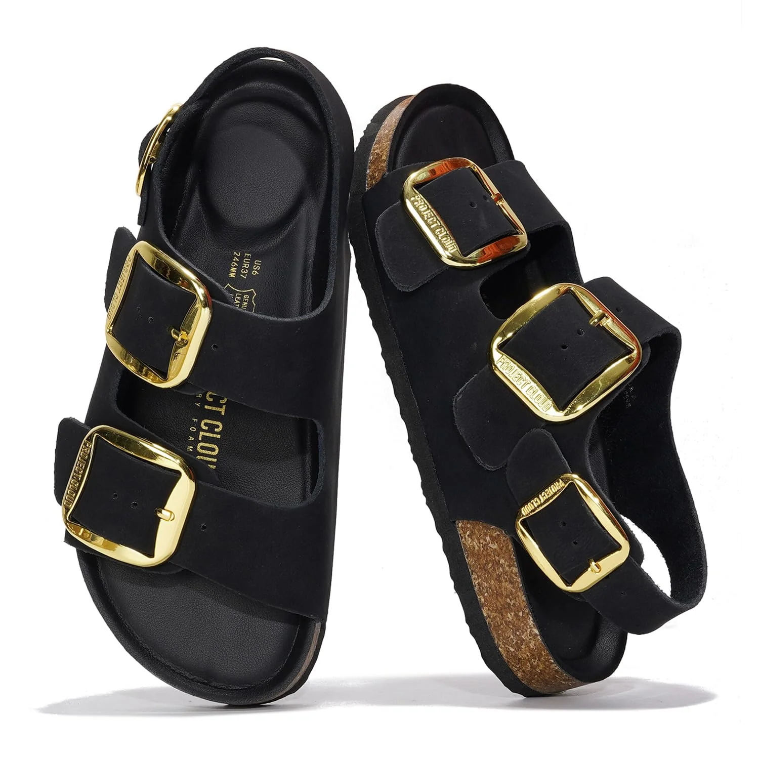 Project Cloud Women's | Genuine Leather Summer Sandals | Memory Foam Insole | Lightweight | Anti-Slip - Garda - Image 29