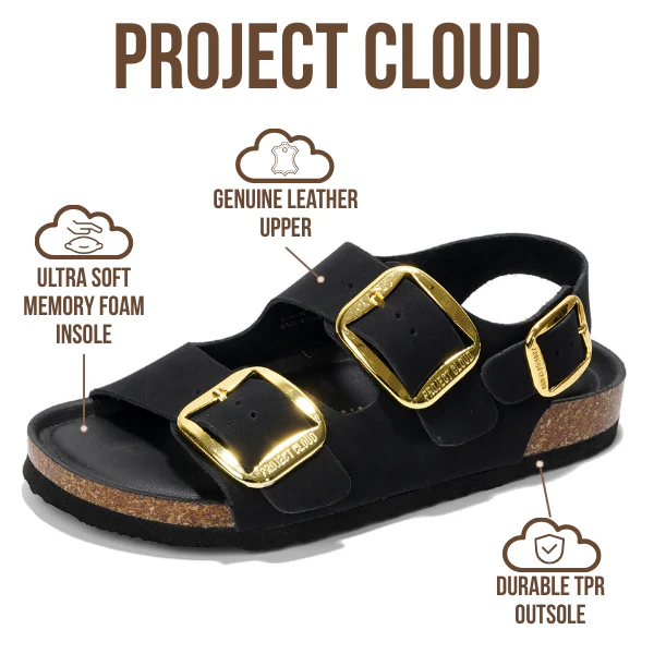 Project Cloud Women's | Genuine Leather Summer Sandals | Memory Foam Insole | Lightweight | Anti-Slip - Garda - Image 31