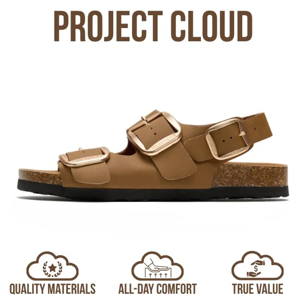 Project Cloud Women's | Genuine Leather Summer Sandals | Memory Foam Insole | Lightweight | Anti-Slip - Garda - Image 4