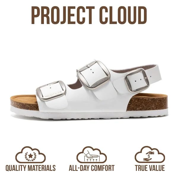 Project Cloud Women's | Genuine Leather Summer Sandals | Memory Foam Insole | Lightweight | Anti-Slip - Garda - Image 43