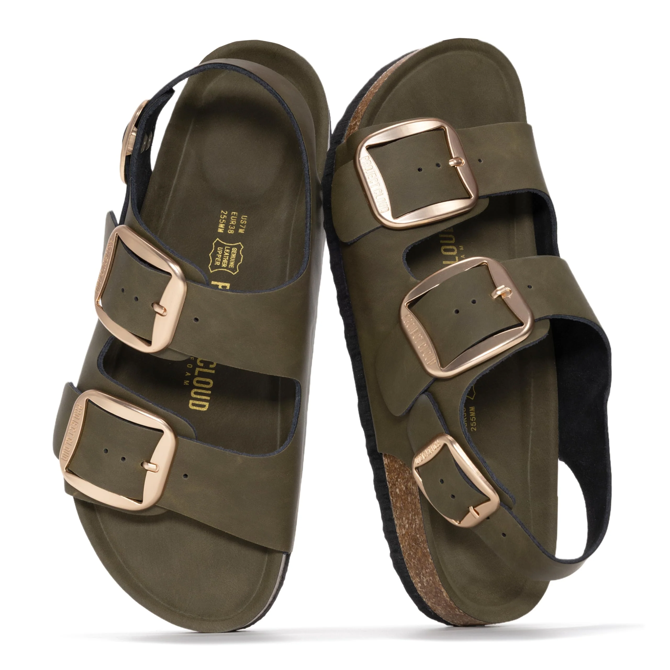 Project Cloud Women's | Genuine Leather Summer Sandals | Memory Foam Insole | Lightweight | Anti-Slip - Garda - Image 45