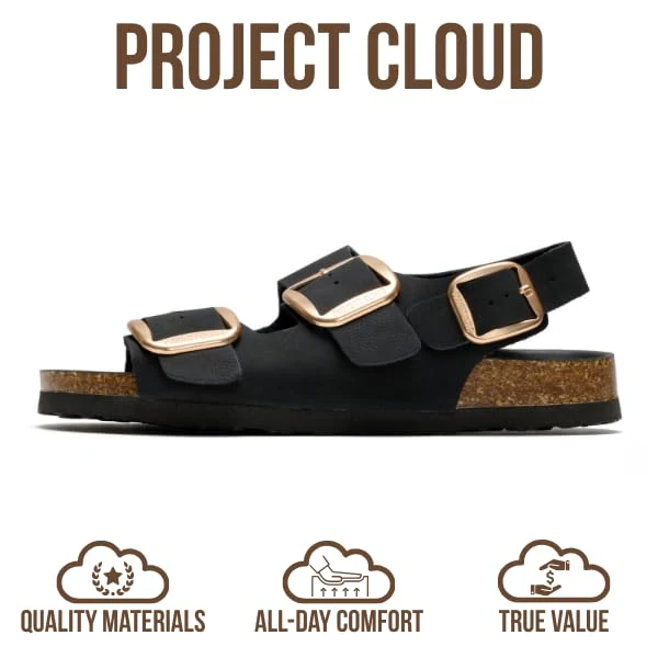 Project Cloud Women's | Genuine Leather Summer Sandals | Memory Foam Insole | Lightweight | Anti-Slip - Garda - Image 53