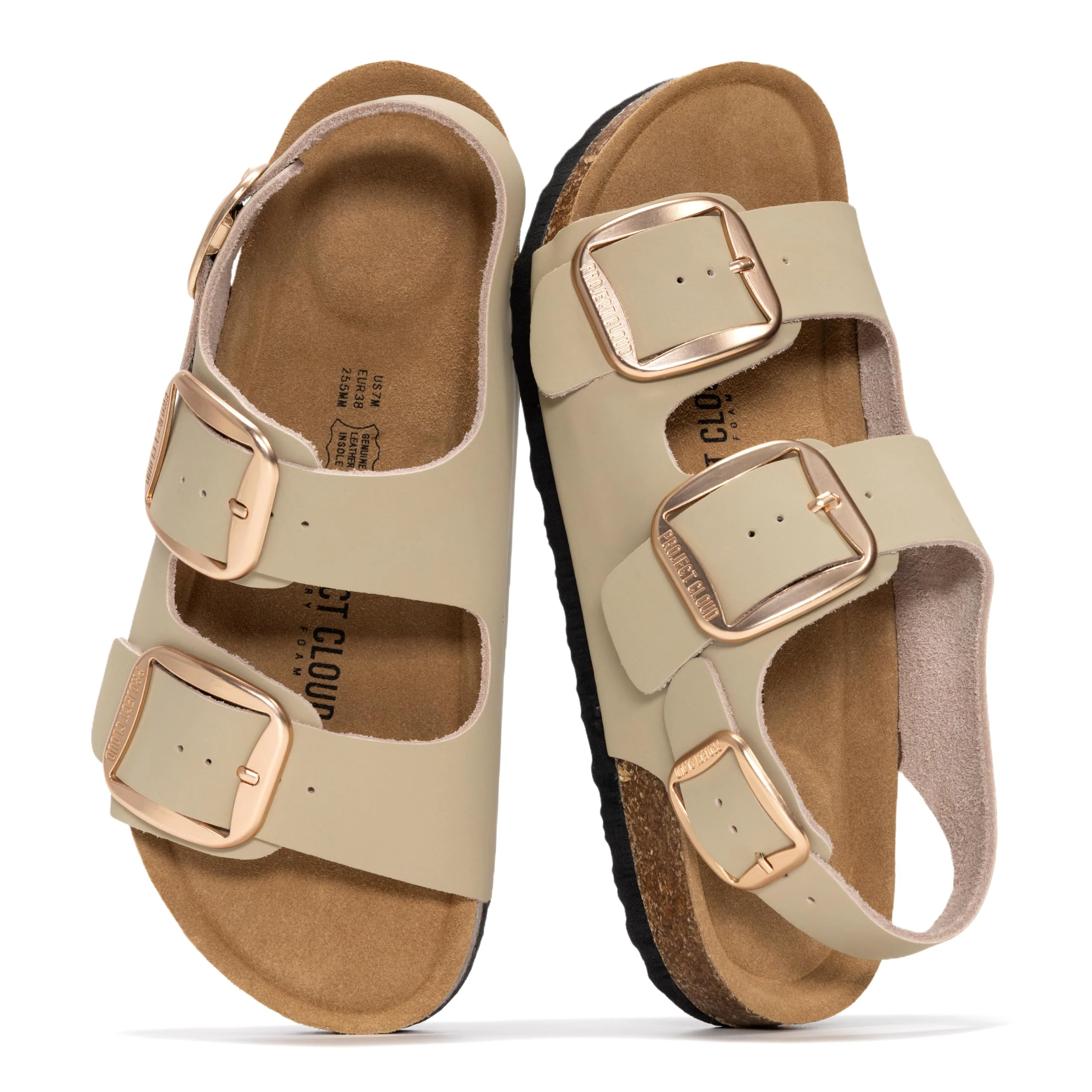 Project Cloud Women's | Genuine Leather Summer Sandals | Memory Foam Insole | Lightweight | Anti-Slip - Garda - Image 55