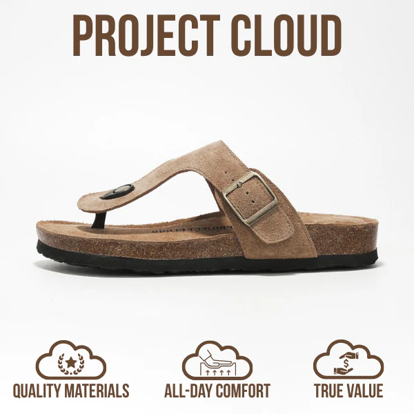 Project Cloud Women's | 100% Genuine Leather Thong Sandals | Water Resistant | Lightweight | Non-Slip - Britani - Image 10