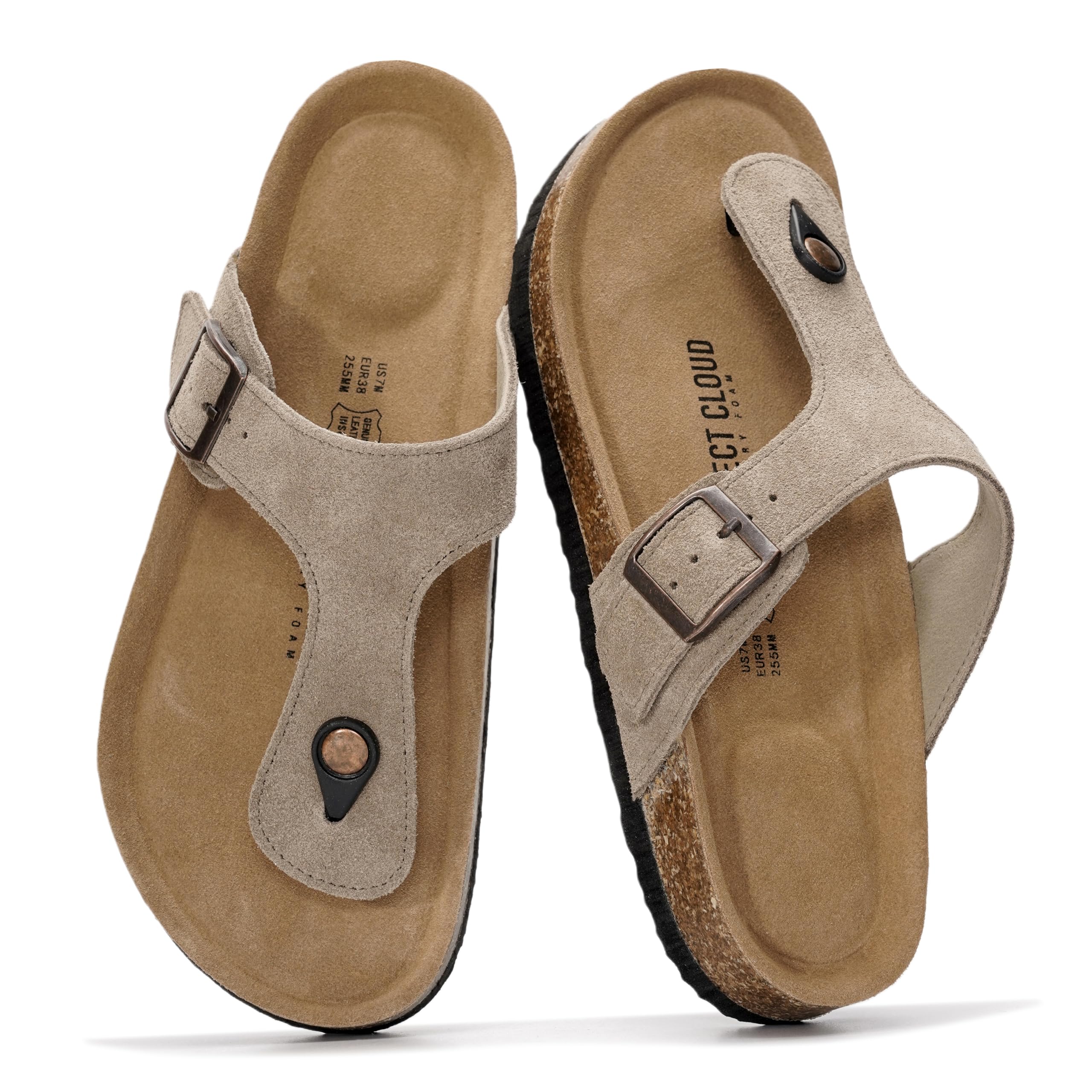 Project Cloud Women's | 100% Genuine Leather Thong Sandals | Water Resistant | Lightweight | Non-Slip - Britani - Image 13