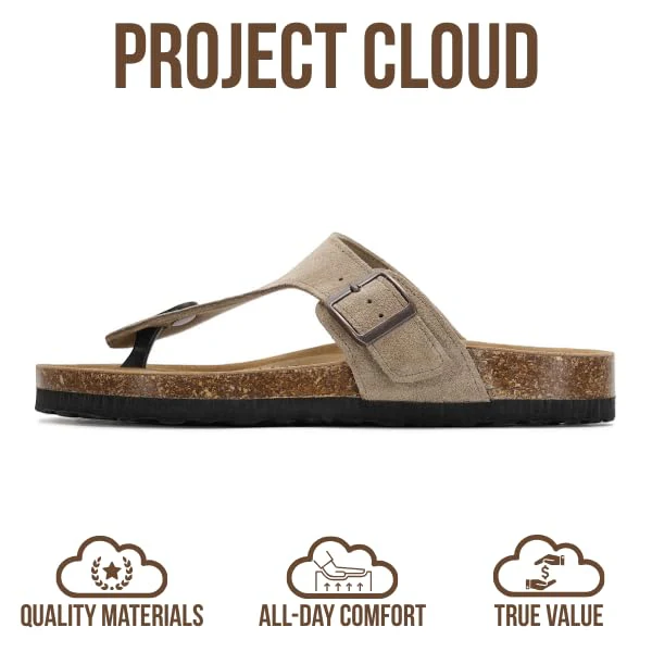 Project Cloud Women's | 100% Genuine Leather Thong Sandals | Water Resistant | Lightweight | Non-Slip - Britani - Image 16