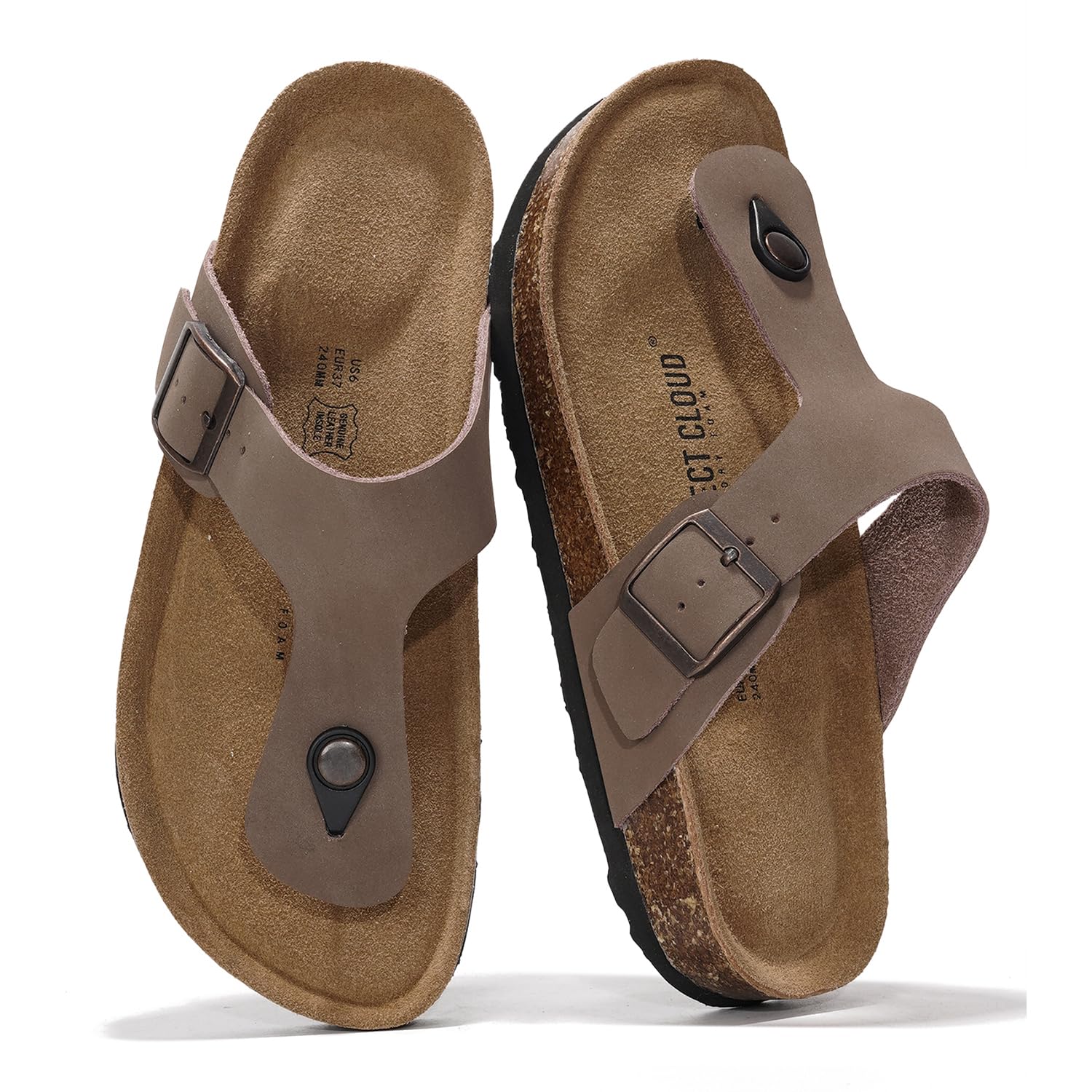 Project Cloud Women's | 100% Genuine Leather Thong Sandals | Water Resistant | Lightweight | Non-Slip - Britani - Image 18