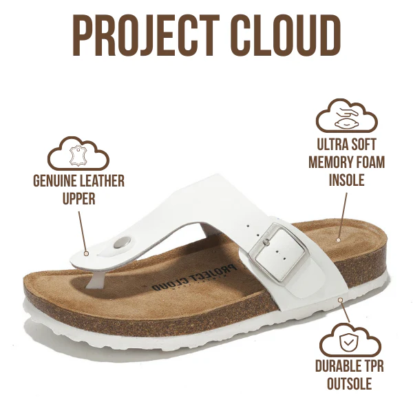 Project Cloud Women's | 100% Genuine Leather Thong Sandals | Water Resistant | Lightweight | Non-Slip - Britani - Image 32