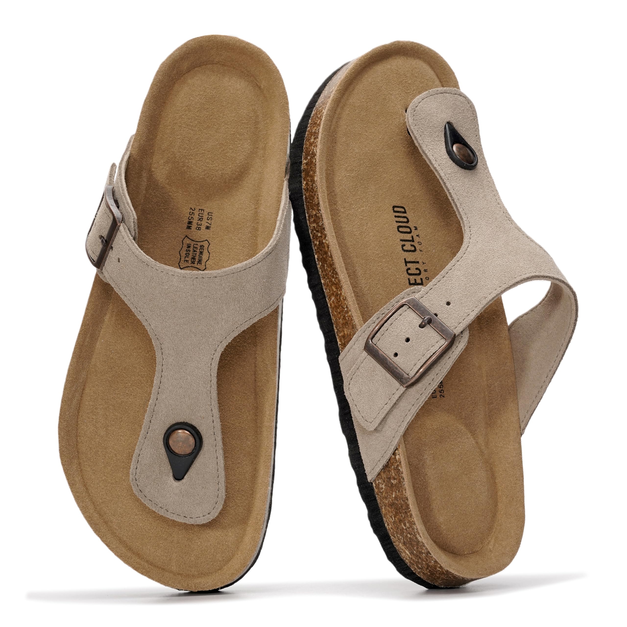 Project Cloud Women's | 100% Genuine Leather Thong Sandals | Water Resistant | Lightweight | Non-Slip - Britani - Image 36