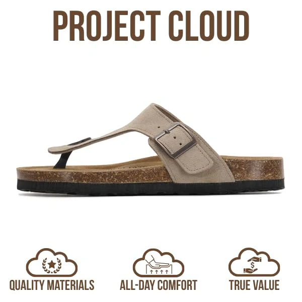 Project Cloud Women's | 100% Genuine Leather Thong Sandals | Water Resistant | Lightweight | Non-Slip - Britani - Image 39