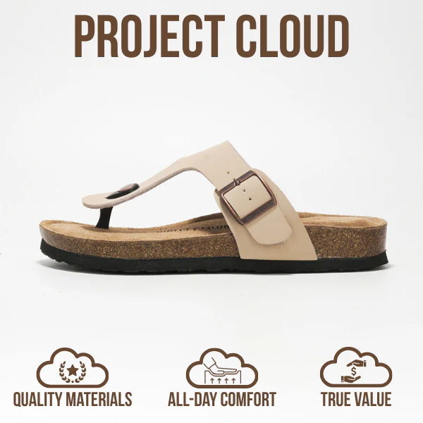 Project Cloud Women's | 100% Genuine Leather Thong Sandals | Water Resistant | Lightweight | Non-Slip - Britani - Image 4
