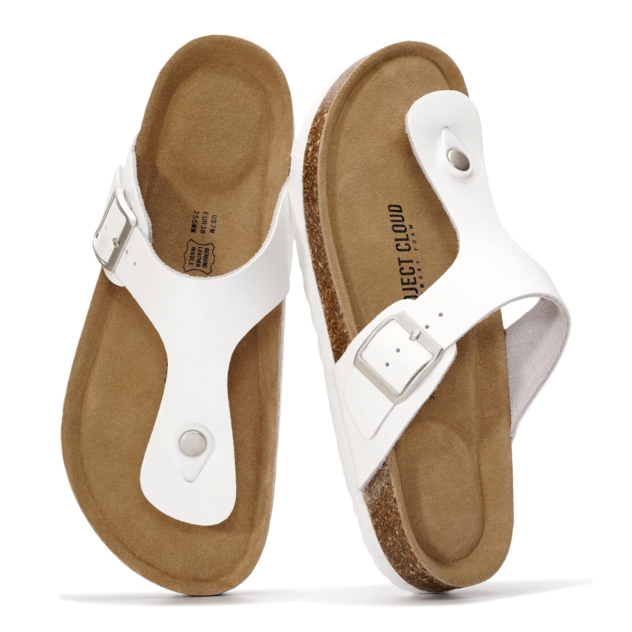 Project Cloud Women's | 100% Genuine Leather Thong Sandals | Water Resistant | Lightweight | Non-Slip - Britani - Image 42