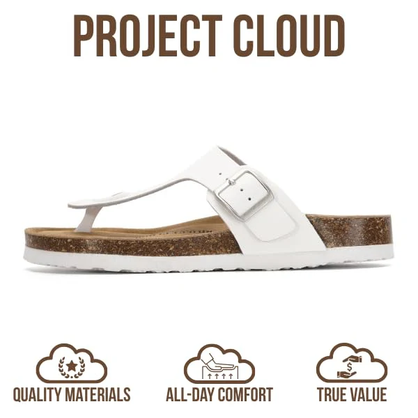 Project Cloud Women's | 100% Genuine Leather Thong Sandals | Water Resistant | Lightweight | Non-Slip - Britani - Image 45