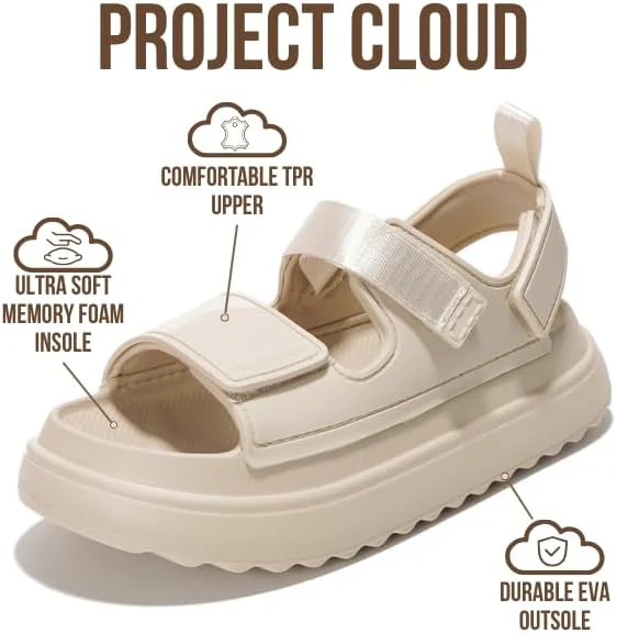 Project Cloud Women's | Waterproof Sandals | Memory Foam | Lightweight | Non-Slip - Goldie - Image 3