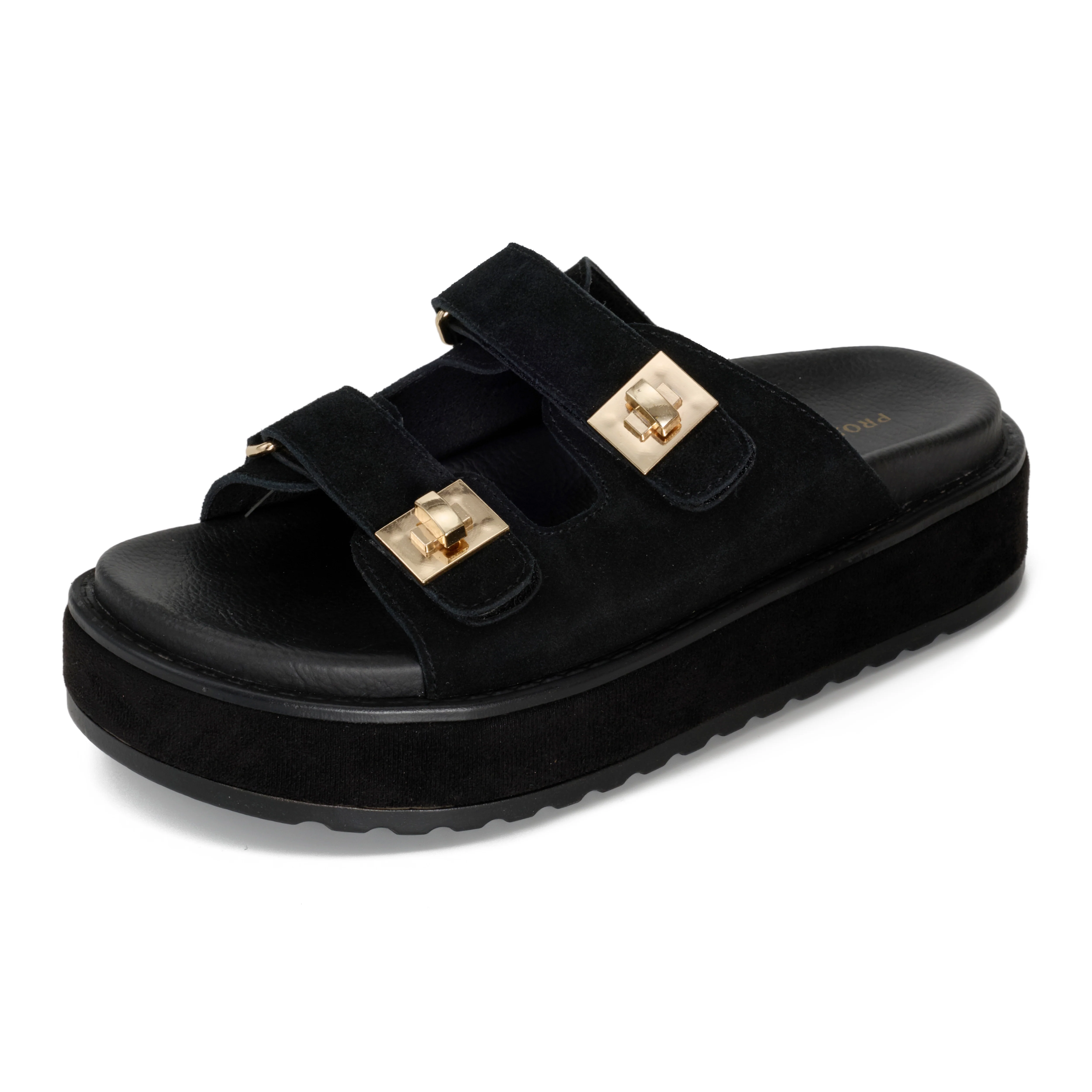 Project Cloud Women's | Genuine Leather Platform Sandals | Memory Foam Insole | Lightweight | Non-Slip - Havana - Image 12