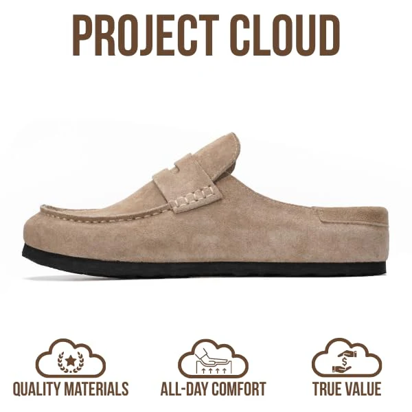 Project Cloud Women's | Genuine Leather Clogs for Women | Memory Foam | Lightweight | Non-Slip - Haven - Image 4