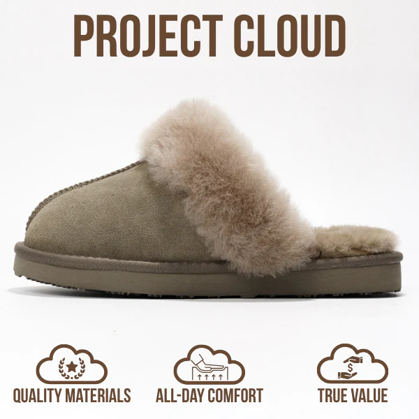 Project Cloud Women's | Shearling & Fuzzy Slippers for Women | Clogs & Mules | Memory Foam | Non-Slip - Henka - Image 22